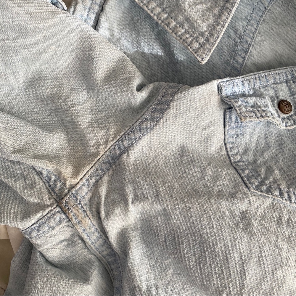 Current/Elliott Denim Blue Button Down Shirt - Picture 8 of 8